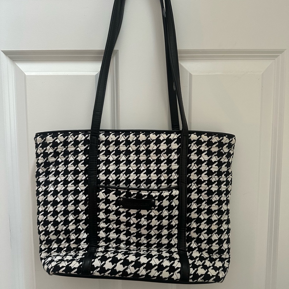 Vera Bradley Black and White Houndstooth Tote